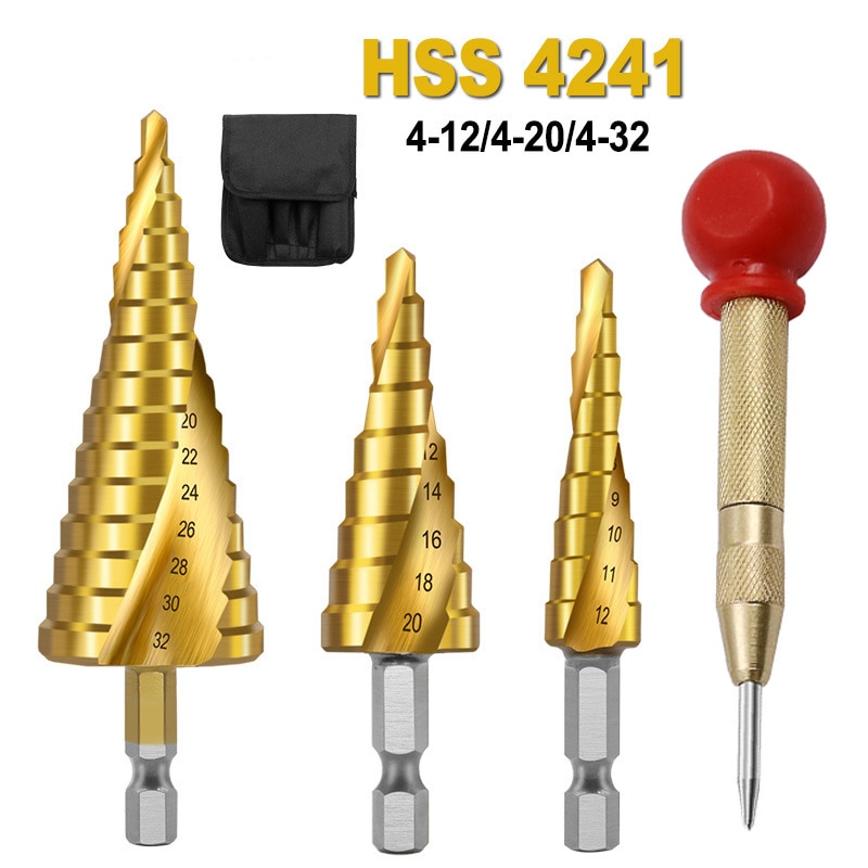 3pcs HSS ƼŸ 帱 Ʈ 4-12mm 4-20mm 4-32mm 帱 ..